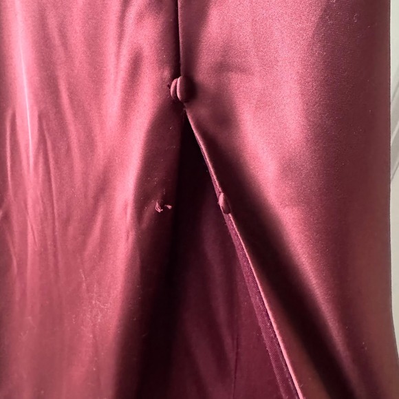Revelry Billie Satin Maxi Dress Cabernet Burgundy Formal Gown Size 18 - Picture 6 of 6